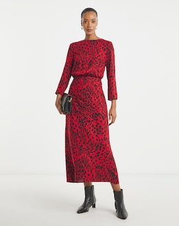 3/4 Sleeve Midi Tea Dress