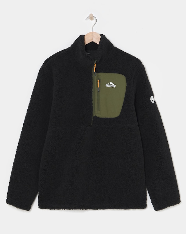 Snowdonia Black Borg 1/2 Zip Jacket