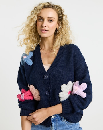 Joe Browns Fabulous Floral Applique Cardigan