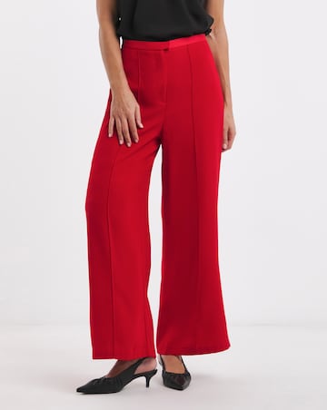 Satin Back Crepe Wide Leg Trouser
