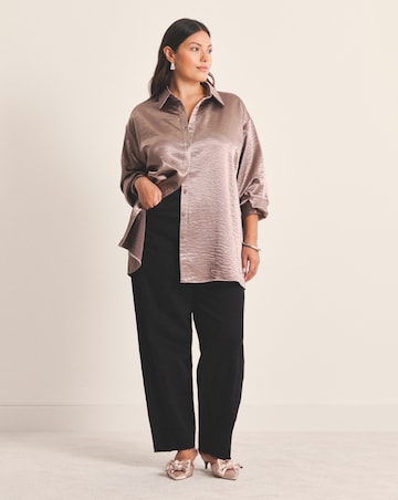 Simply Be Liquid Satin Oversized Shirt