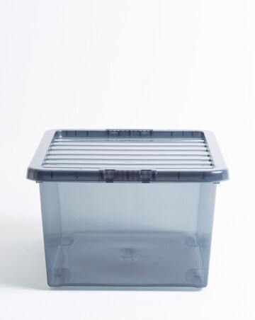 Wham Crystal 45L Grey Box And Lid 5pk