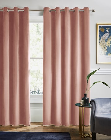 Velour Eyelet Curtains