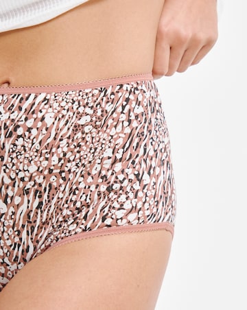 Pretty Secrets 7 Pack Full Fit Brief Knickers Natural/Animal