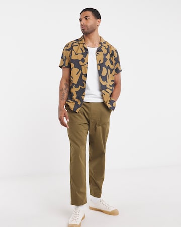 Leaf Crinkle Revere Collar Shirt