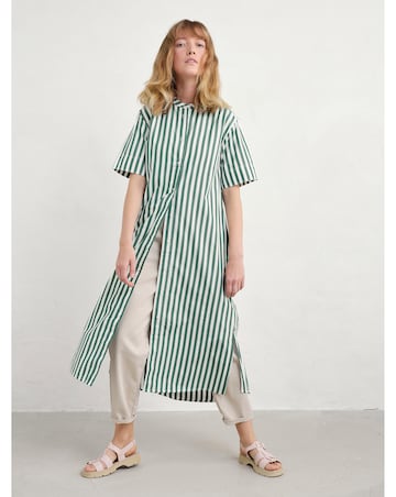 Seasalt Cornwall Harbour Movement Dress Mini Scallion Dark Forage