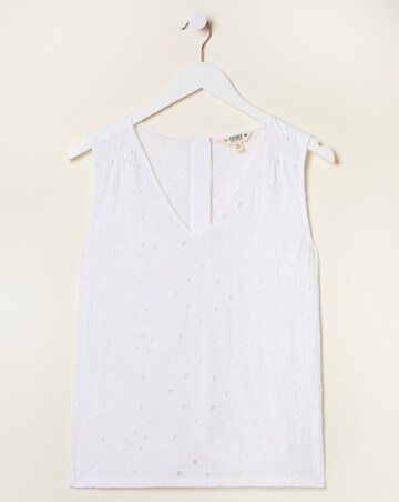 FatFace Frill Embroidery Top