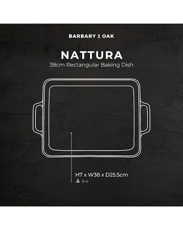 Barbary & Oak Nattura 38cm Baking Dish Beige