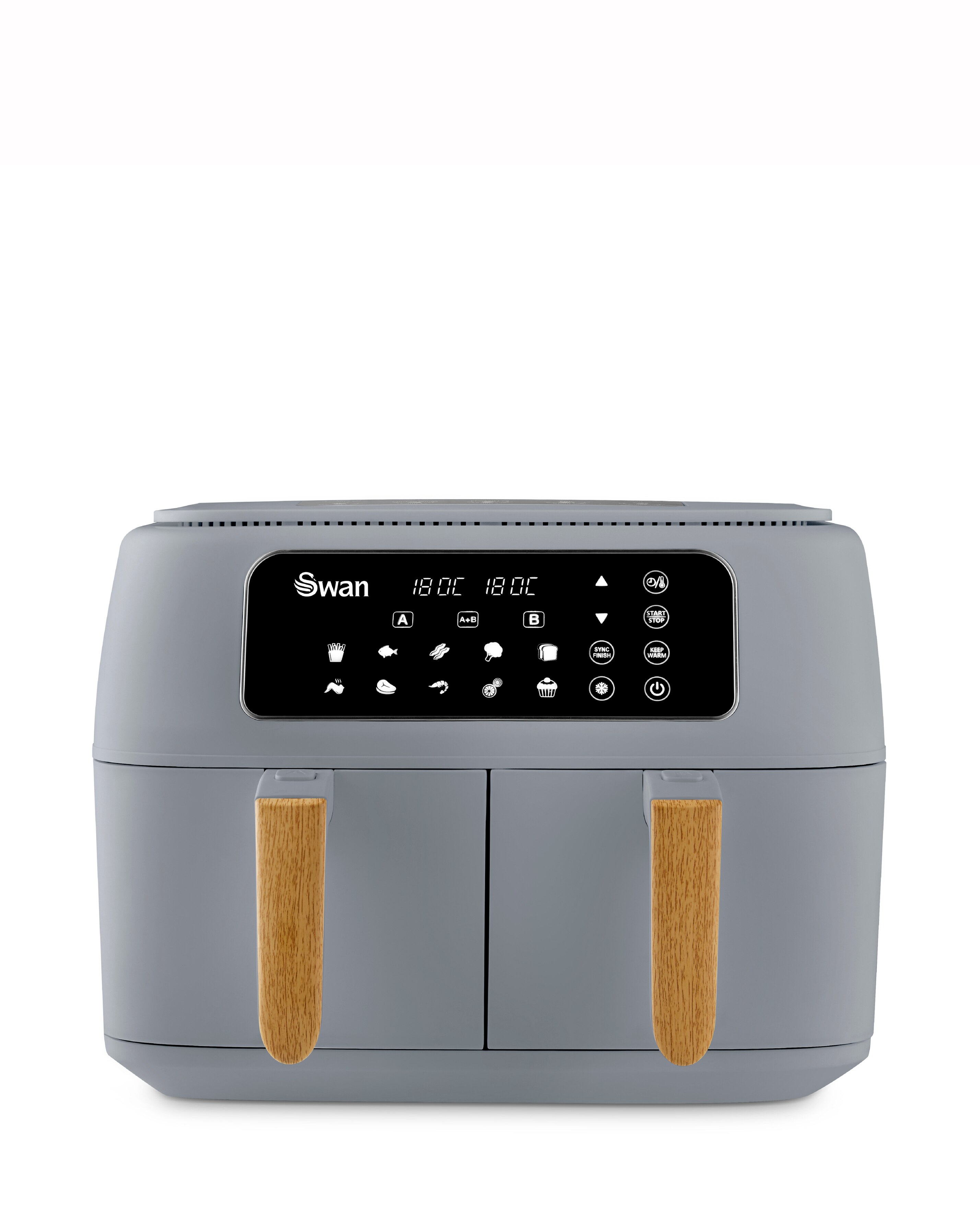 Swan Nordic Grey 8L Digital Dual Basket Air Fryer