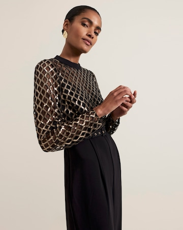 Phase Eight Amelia Sequin Bodice Jumpsuit