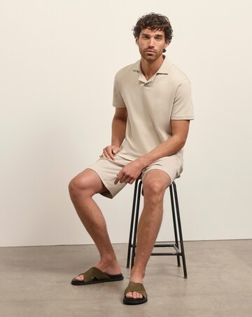 Folio Cotton Rich Revere Smart Interlock Polo- Stone