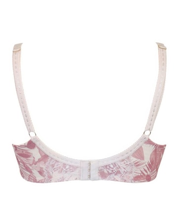 Pour Moi Bliss Full Cup Wired Non Pad Side Support Bra Pink/Leaf