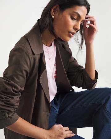 Simply Be Chocolate Essential Trench Coat