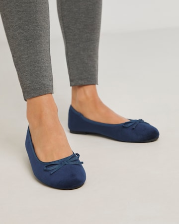 Moxie Soft Ballerina Slippers - Wide Fit (E)