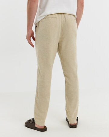 Linen Blend Straight Fit Trouser