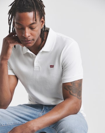Levi's Short Sleeve Housemark Pique Polo - White
