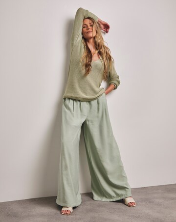 Anthology V Neck Tape Yarn Longline Jumper