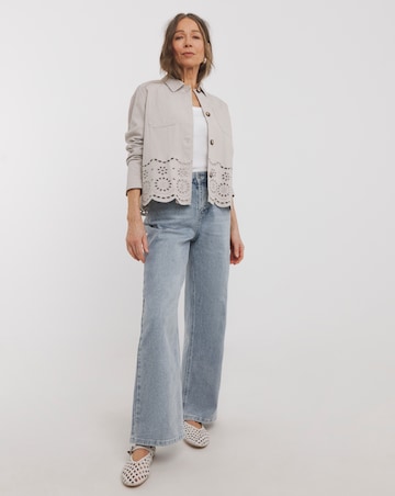 Pure Cotton Stone Broderie Jacket