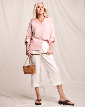 Julipa Linen Mix Cropped Trousers