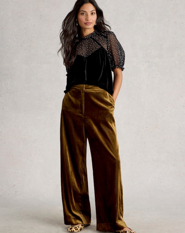 White Stuff Lexi Velvet Top