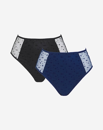 Pretty Secrets (2 Pack) Hannah Stars Full Fit Knickers Navy/Black