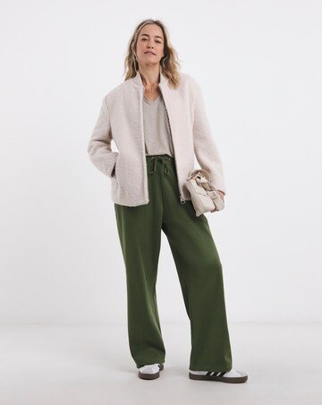 Olive Wide Leg Cosy Joggers