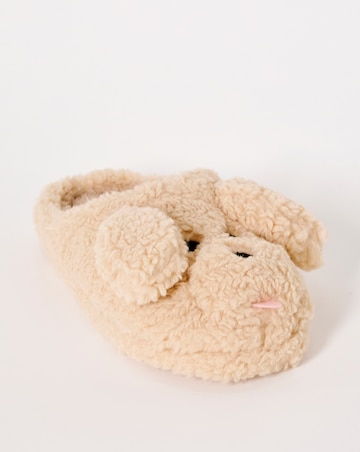 Vinny Dog Novelty Mule Slippers - Wide Fit (E)