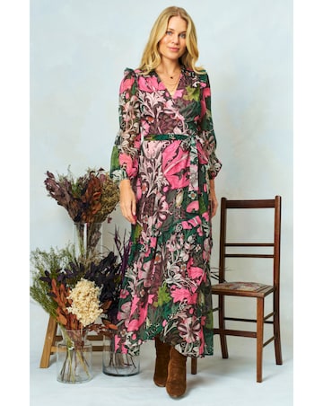 Hope & Ivy Rosehip William Morris Society Maxi Dress