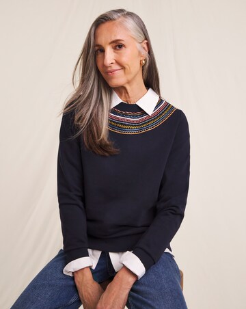 Julipa Pure Cotton Embroidered Sweatshirt