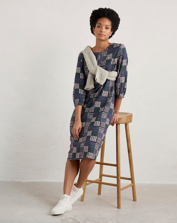 Seasalt Cornwall Sea Call Check Dress Wetland