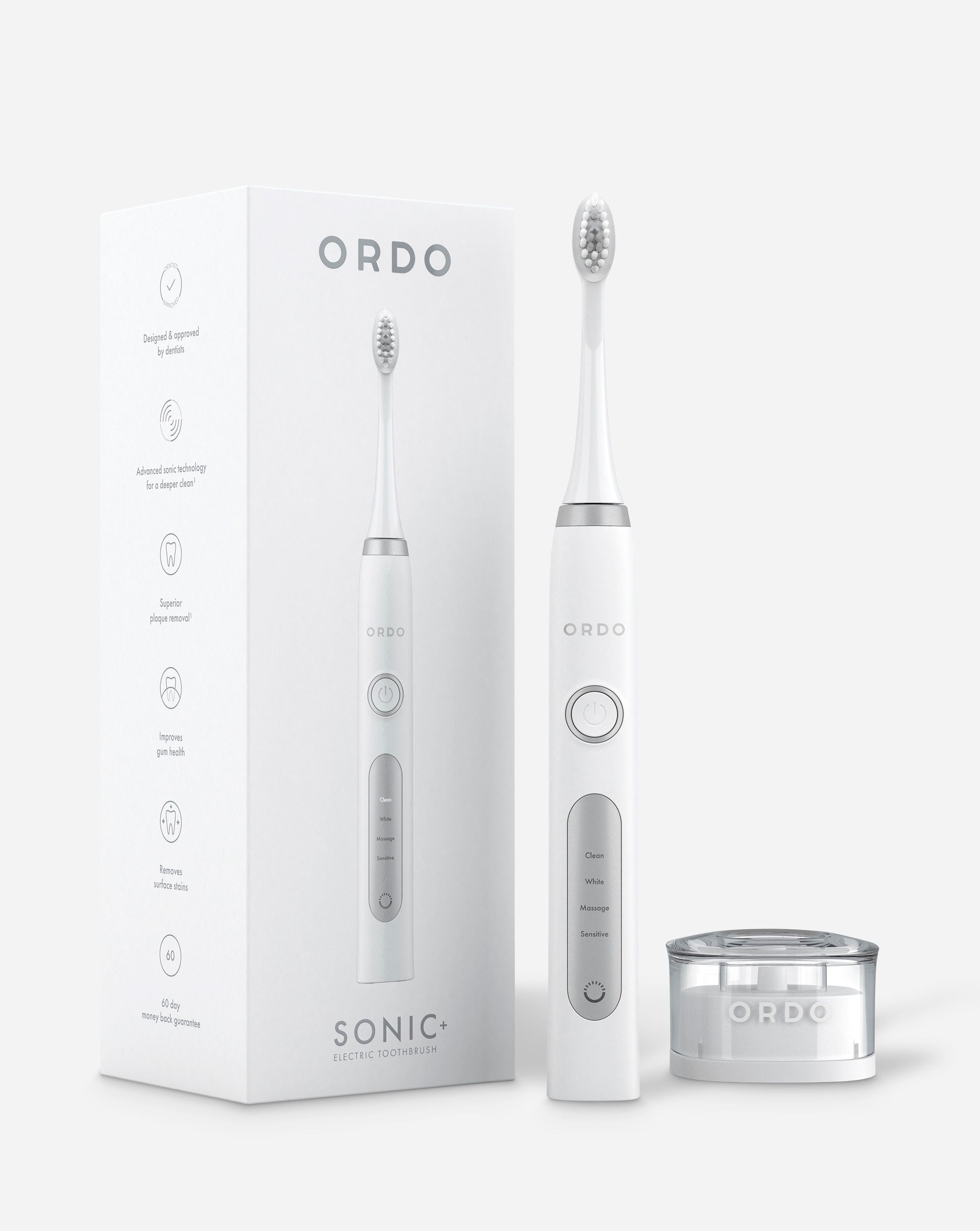 Ordo Sonic+ Electric Toothbrush - White/Silver