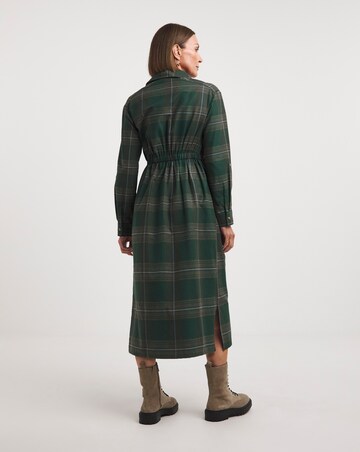 Brushed Check Utility Shirt Dress