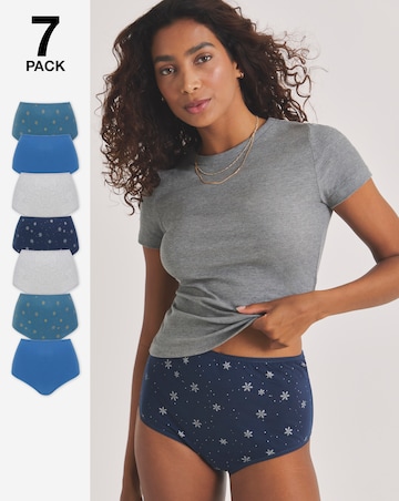 Pretty Secrets (7 Pack) Full Fit Knickers Snowflakes