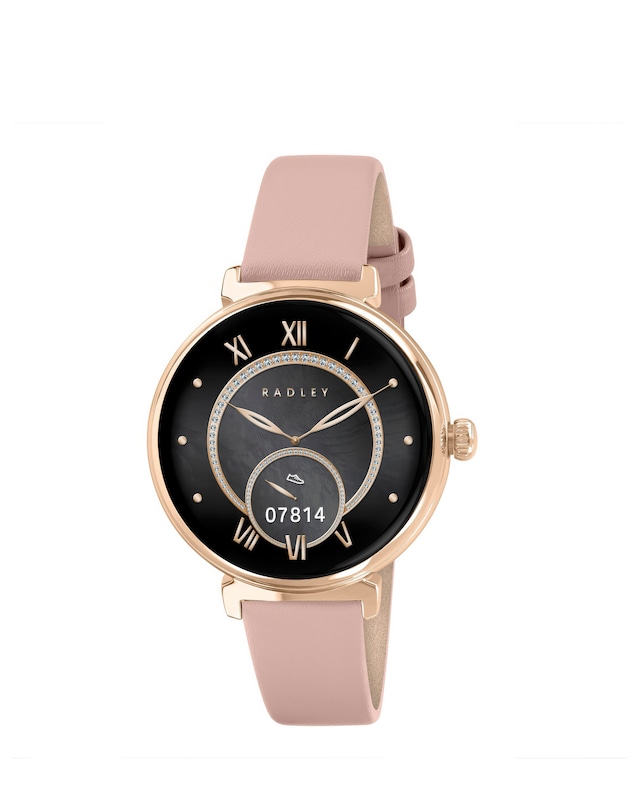 Radley Series 48 AMOLED  T-Bar Leather Strap Smart Watch - Pink