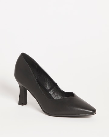 Heeled Court Shoe - Wide Fit (E)