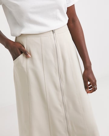 Taupe Utility A line Maxi Skirt