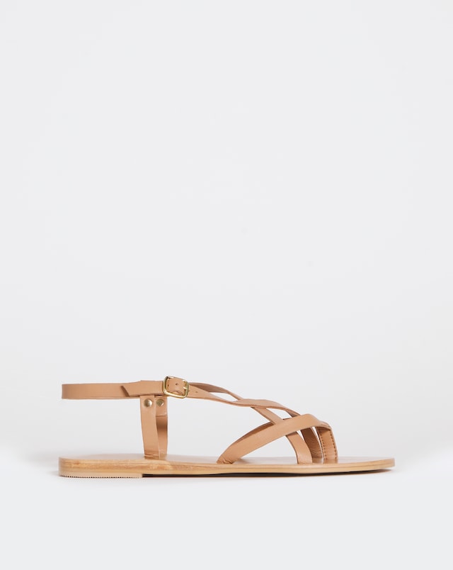 Leather Gladiator Style Sandal - Wide Fit (E)