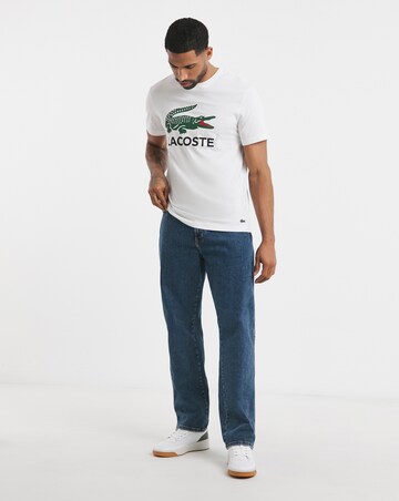 Lacoste Short Sleeve Large Croc Graphic T-Shirt - White