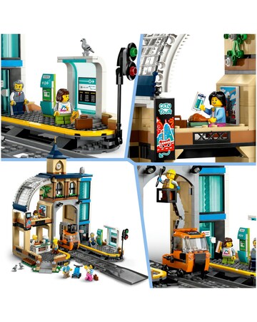 LEGO City Central Train Station Set for Fans of Construction Toys 60469