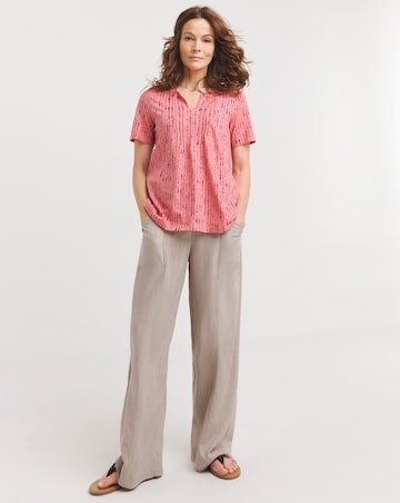 Julipa Linen Mix Pintuck Top