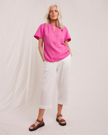 Julipa Short Sleeve Pure Cotton Textured Top