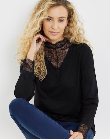 Joe Browns Darcie Lace High Neck Top