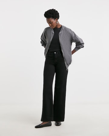 Grey Acid wash Bomber