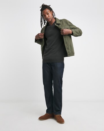 V Neck Charcoal Acrylic Knitted Jumper