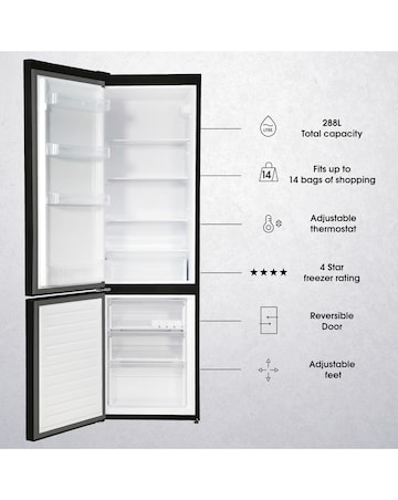 Abode A180FF541E1B 70/30 Fridge Freezer - Black