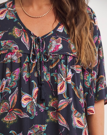 Joe Browns Navy Multi Beautiful Butterflies Top