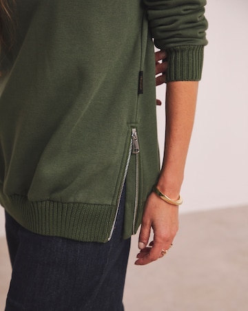 Anthology Heavyweight Rib Side Zip Sweatshirt