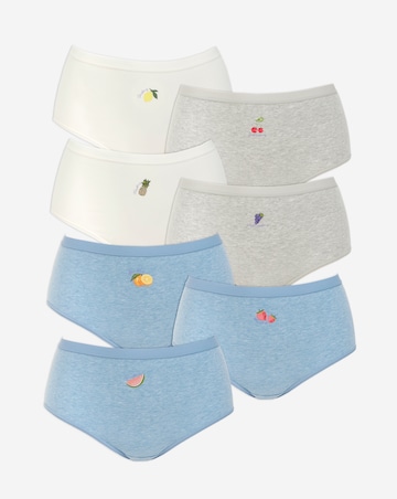 Pretty Secrets (7 Pack) Cotton Full Fit Knickers Fruits
