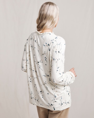 Julipa Printed Jersey Frill Neck Top