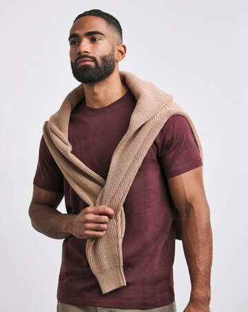 5 Pk Pure Cotton Crew Neck T-Shirts Long